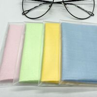 Microfiber/suede cloth for cleaning glasses lenses, individually packaged, size 17.5*14.5 cm