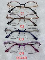 Metal frame for glasses with spring hinges 2244B