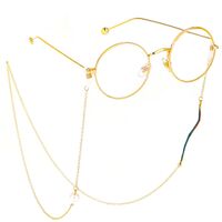 Металлическая нескользящая цепочка, с тканевым ремешком и жемчугом, для очков и масок GL416