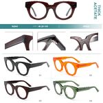 Plastic frames for glasses, thick acetate Big City H2841
