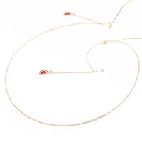 Металлическая нескользящая цепочка золотого цвета, с подвеской в виде арбуза, для очков и масок GL023