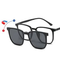 Оправа пластиковая TR90/PC + комплект из 5 поляризационных солнцезащитных насадок (клипон) на магните + кожаная сумка El Dorado EL9507