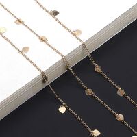 Металлическая нескользящая цепочка, c персиковым сердцем, для очков и масок GL694