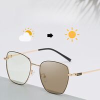 Очки металлические фотохромные с защитой от синего света 9656-GT