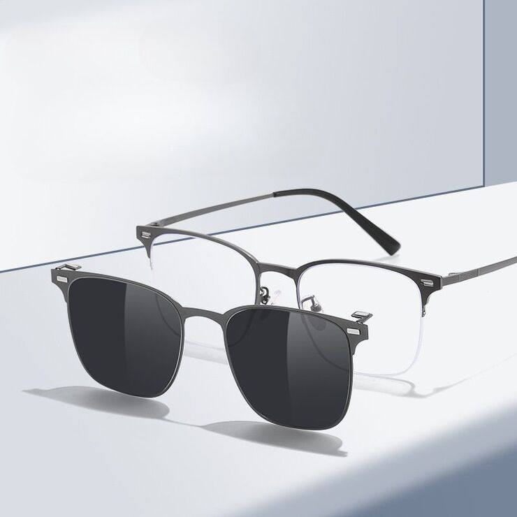 Polarized metal frame + magnet sunshade clip-on 7800-GT