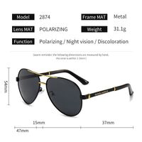 Photochromic glasses with blue light and UV protection 2874-GT