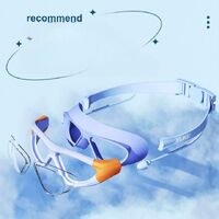 Swimming waterproof anti-fog goggles for kids, with earplugs, 5021-YU