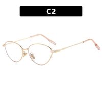 Metal glasses with blue light protection for women 606-6277-31301-PN