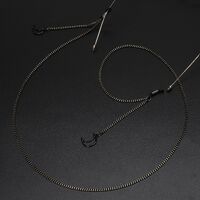 Black-colored metal non-slip chain, with pendant moon, for glasses and masks GL599