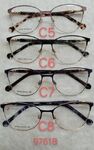 Metal frame for glasses with spring hinges 9761B