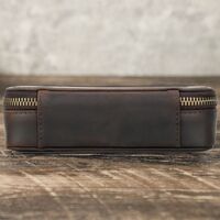 Сумка-барсетка-чехол из натуральной кожи для очков и девайсов с молнией CF1169