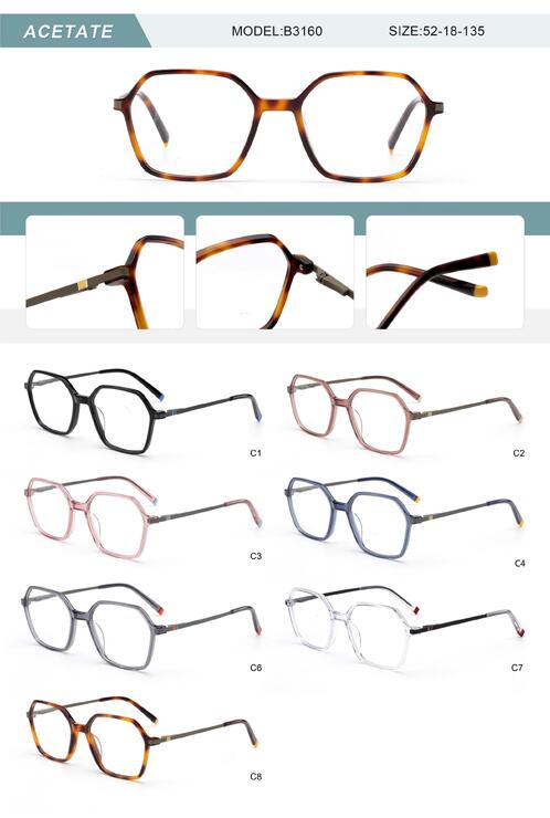 Оправа пластиковая из ацетата женская с флексом B3160-DA