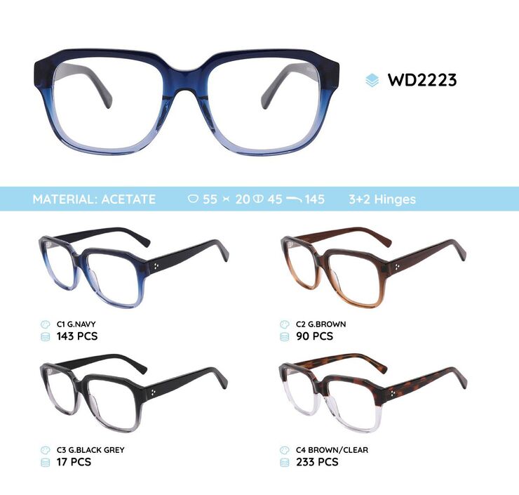 Plastic acetate eyeglasses frame WD2223