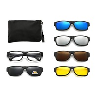 Оправа El Dorado с комплектом поляризационных солнцезащитных насадок (клипон) на магните 2318A (5 штук)