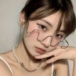 Metal frame with diamonds for women 2056-PN