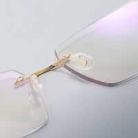 Metal rimless reading glasses with screws and blue light protection, from +1.00 to +6.00 D, RMC=62-64, KY2510A