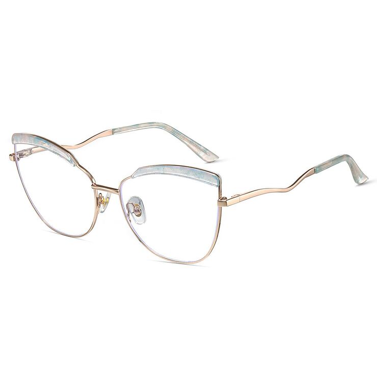 Combined frame (metal + TR90) or glasses with blue light protection, with spring hinges FA87278