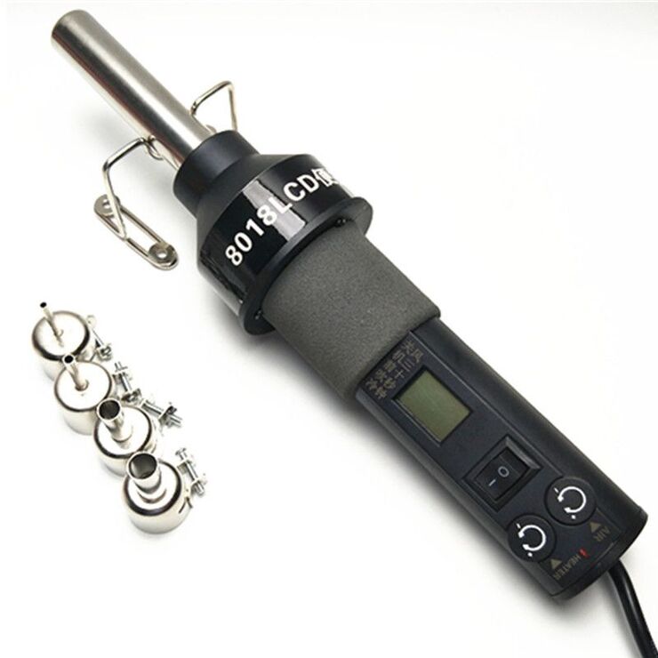 Dryer (thermofen) with adjustable temperature + 4 nozzles 8018LCD