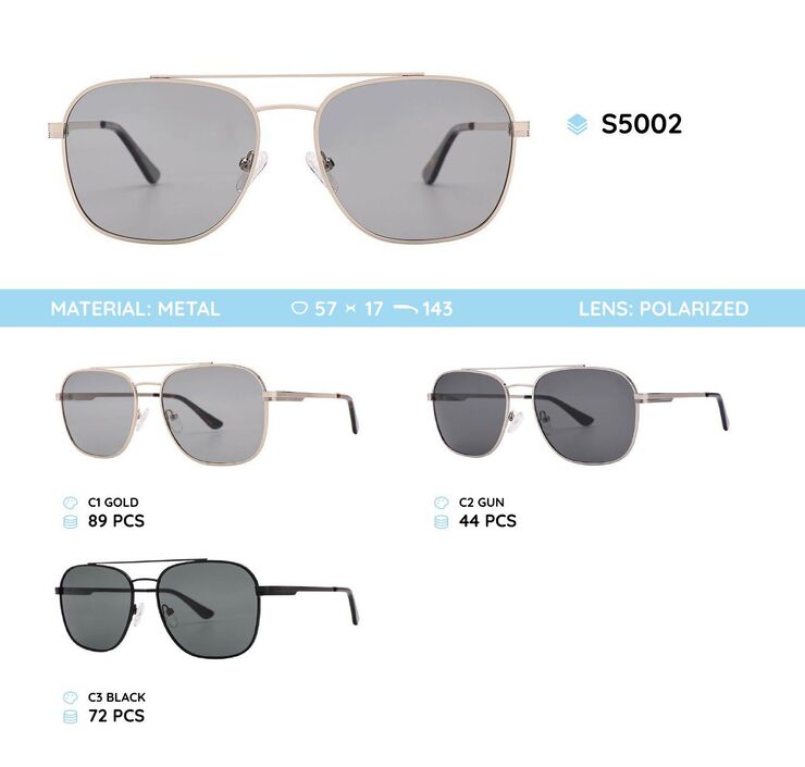 Metal frames polarized sunglasses S5002