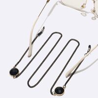 Black-colored metal non-slip chain, with black crystal, for glasses and masks GL1499