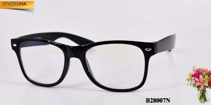 黑框防兰光电脑镜 Plastic blue-blocker glasses for computer working Mystery 28007B (soft case and manual included)