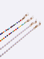 Набор из двух цепочек для очков из акрила, черного и малахитового зеленого цвета GM134