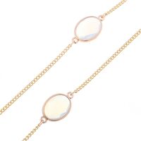 Metal non-slip gold chain, with opal pendant, for glasses and masks GS021