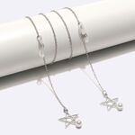 Metal copper eyeglasses non-slip star chain GL455