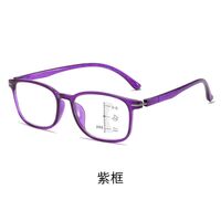 Plastic TR90 glasses for reading, multifocal, with Blue ray cut protection, diopters from +1.00 to +4.00, RMC=62-64, KY008-3多焦点