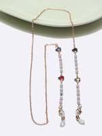 Multicolor rice bead glasses chain with letters GL1364