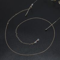 Металлическая нескользящая цепочка золотого цвета, с треугольниками, для очков и масок GL764