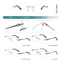 Rimless metal frames for glasses with spring hinges Big City 25614