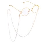 Gold-colored metal non-slip chain, with crystal, for glasses and masks GL720