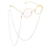 Gold-colored metal non-slip chain, with crystal, for glasses and masks GL720