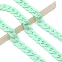 Acrylic non-slip chain, thick concave shape 29 colors, for glasses and masks GB011
