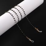 Gold-colored metal non-slip chain, with triangle crystal, for glasses and masks GL972