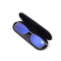 Plastic reading pince-nez glasses with case 6012-铁盒, diopters from +1.00 to +3.50, RMC=62-64