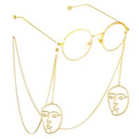 Metal non-slip chain, with pendant cross with mask, for glasses and masks GL732