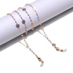 Fashion glasses chain with pearls and hollow roses GL1225
