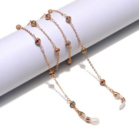 Pearl rhinestone glasses chain GL1227