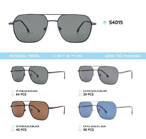 Metal frame polarized sunglasses S4015