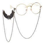 Bronze-colored metal non-slip chain, with eagle, for glasses and masks GL142