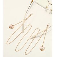 Металлическая нескользящая цепочка с сердцем для очков и масок GL1842