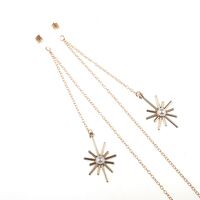 Metal non-slip chain, with pendant snowflake with pearl, for glasses and masks GL788