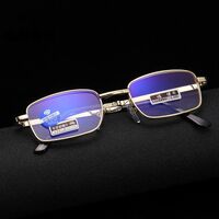 Folding metal reading glasses 福佬8808防蓝光 with Blue ray cut protection with case, diopters from +1.00 to +4.00, RMC=62-64