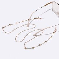 Gold-colored metal non-slip chain, with stars, for glasses and masks GL1436