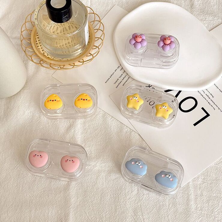 Mini soft contact lens XF208爱心五角蓝云