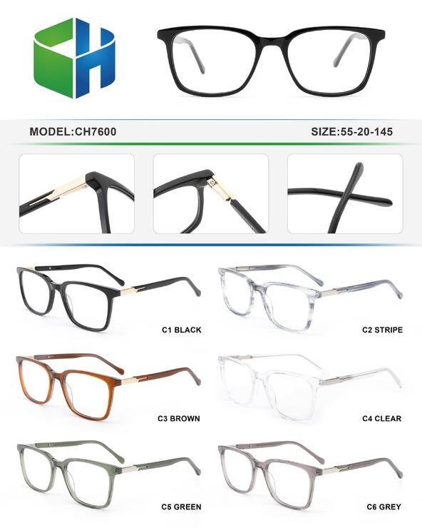 Оправа пластиковая из ацетата с флексом CH7600-DA