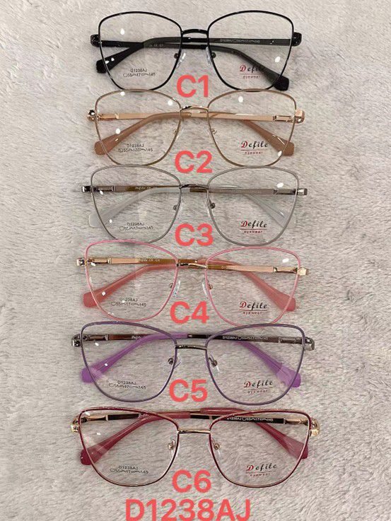 Metal frame for glasses with spring hinges Defile D1238AJ