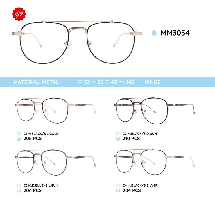 Metal men's frame for glasses MM3054